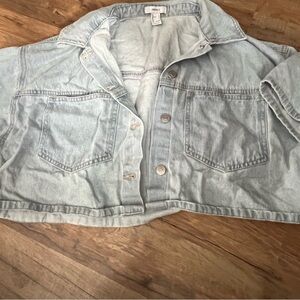 Forever 21 Light Blue Cropped Denim Jacket